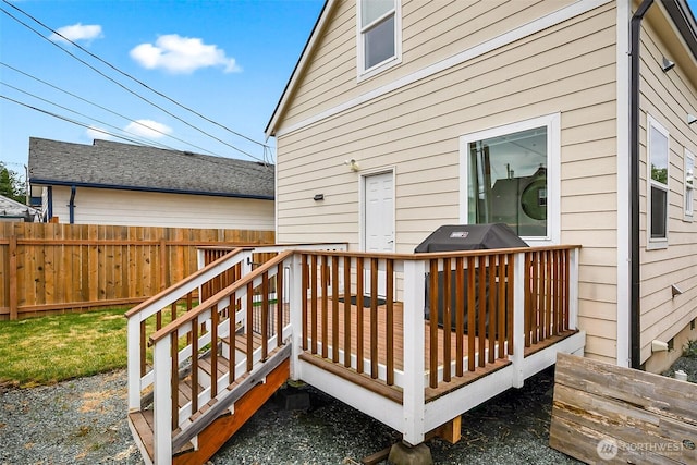 807 24th St, Anacortes, WA 98221 - wooden terrace featuring grilling area