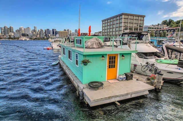 1818 Westlake Ave N Unit D-33, Seattle, WA 98109 - dock with a water view and a view of skyline