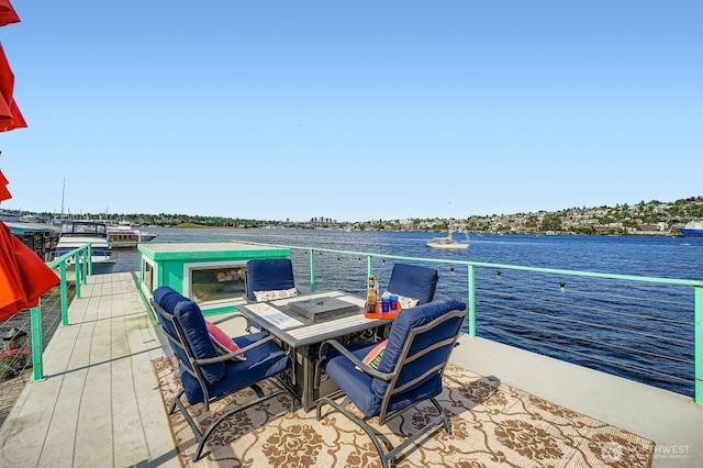 1818 Westlake Ave N Unit D-33, Seattle, WA 98109 - view of patio featuring a water view