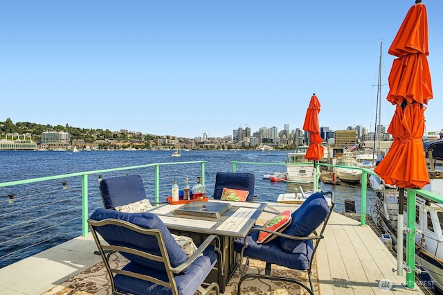 1818 Westlake Ave N Unit D-33, Seattle, WA 98109 - dock area with a water view and a skyline view