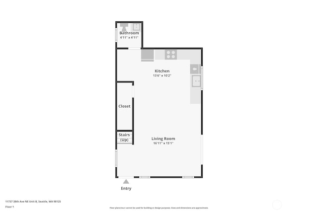 11737 38th Ave NE Unit B, Seattle, WA 98125 - view of floor plan / room layout
