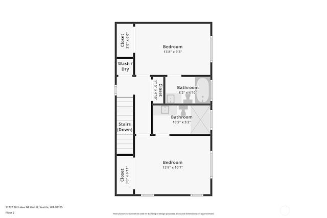 11737 38th Ave NE Unit B, Seattle, WA 98125 - view of floor plan / room layout