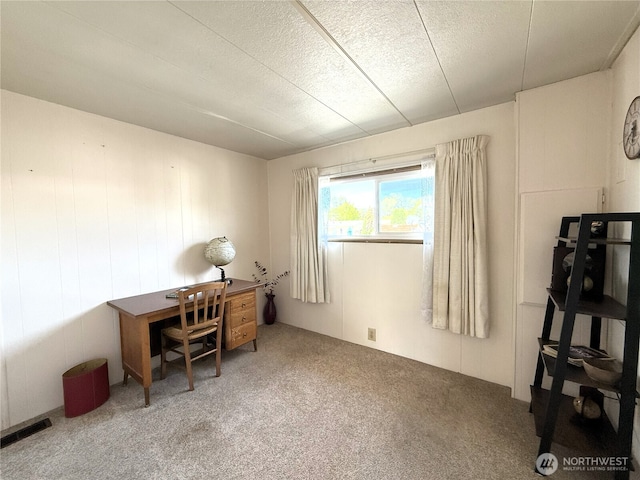 1200 Lincoln St Unit 418, Bellingham, WA 98229 - home office with carpet flooring and a textured ceiling