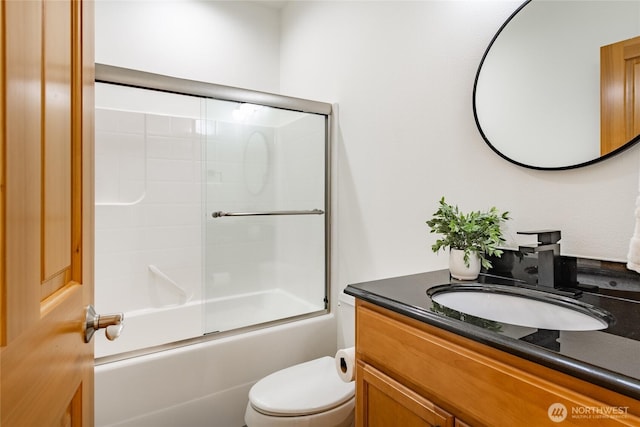 9002 Gleneagle Dr, Blaine, WA 98230 - full bath featuring vanity and combined bath / shower with glass door