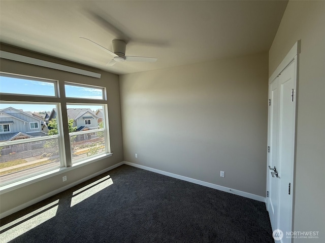 664 LOT25 W Kline Rd, Bellingham, WA 98226 - empty room with ceiling fan and dark carpet