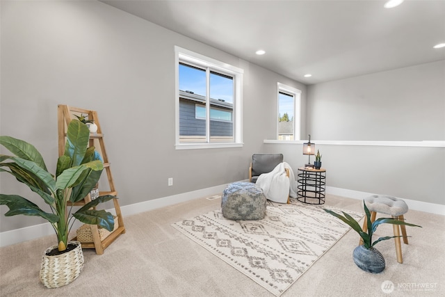 20851 156th St E, Bonney Lake, WA 98391 - sitting room featuring carpet flooring and recessed lighting