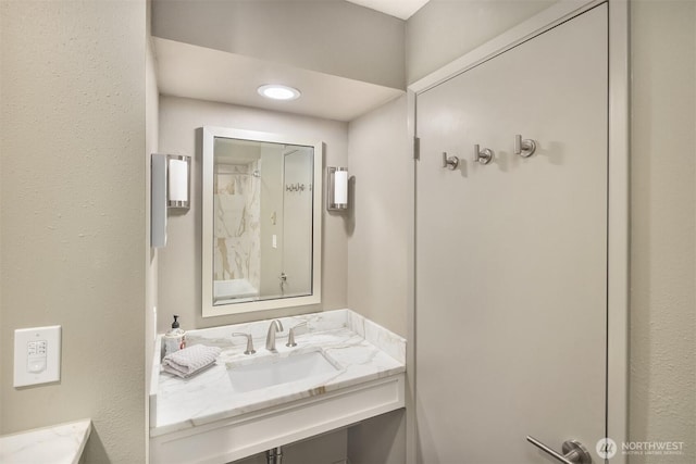 1234 Taylor Ave N Unit 401, Seattle, WA 98109 - bathroom featuring vanity and curtained shower