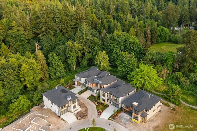 21041 SE 80th St, Issaquah, WA 98027 - aerial view of property and surrounding area with a heavily wooded area