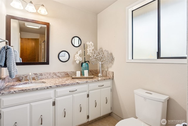 5415 Johnson Point Rd NE, Olympia, WA 98516 - full bath with double vanity and tile patterned floors