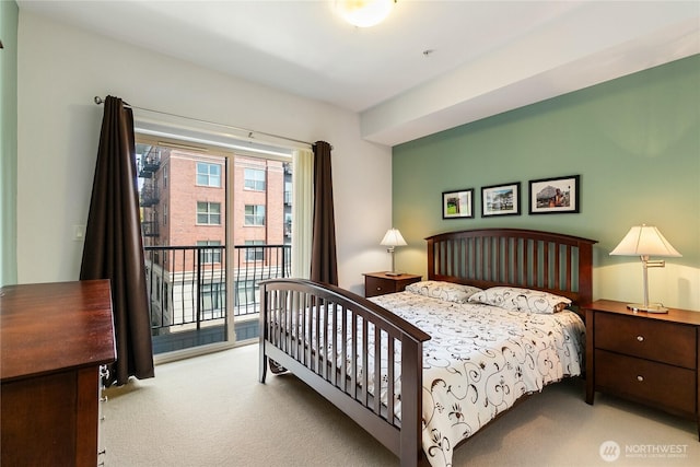 910 Harris Ave Unit 407, Bellingham, WA 98225 - carpeted bedroom featuring access to exterior