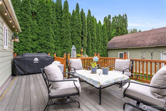 302 S Washington, Everson, WA 98247 - wooden terrace with a grill