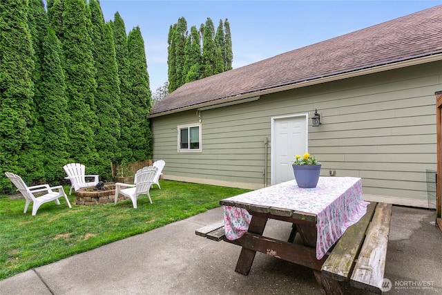302 S Washington, Everson, WA 98247 - view of patio featuring an outdoor fire pit