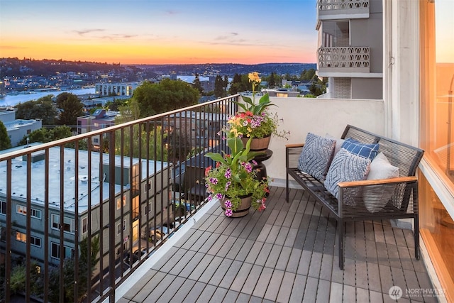 505 Belmont Ave E Unit 801, Seattle, WA 98102 - view of balcony at dusk