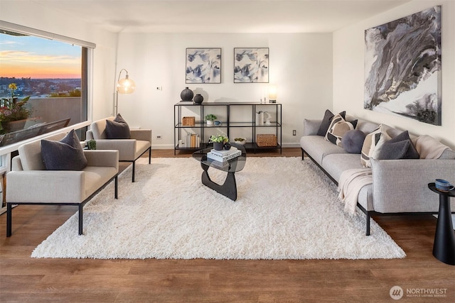 505 Belmont Ave E Unit 801, Seattle, WA 98102 - living area with wood finished floors