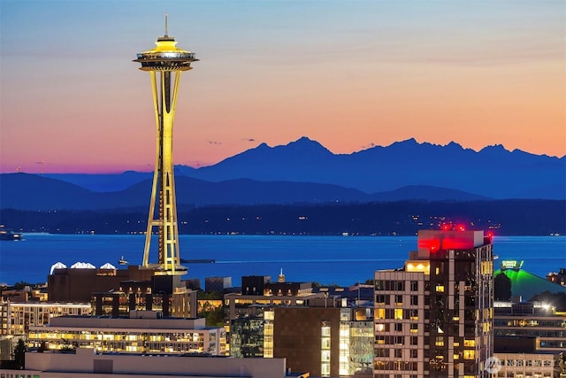 505 Belmont Ave E Unit 801, Seattle, WA 98102 - water view featuring a mountain backdrop