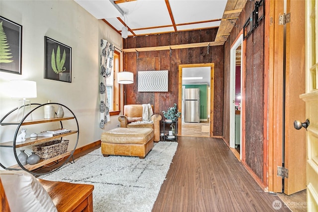 1814 Wilson Ave, Bellingham, WA 98225 - living area with wood finished floors and wood walls