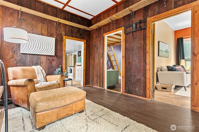 1814 Wilson Ave, Bellingham, WA 98225 - sitting room featuring wooden walls and wood finished floors