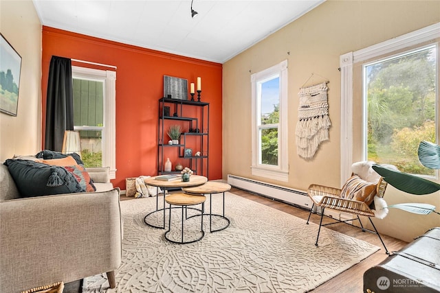 1814 Wilson Ave, Bellingham, WA 98225 - living area featuring wood finished floors and crown molding