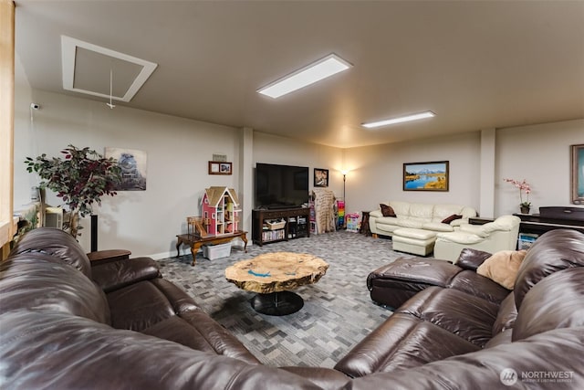 3148 Mountain View Rd, Ferndale, WA 98248 - living area with attic access and carpet