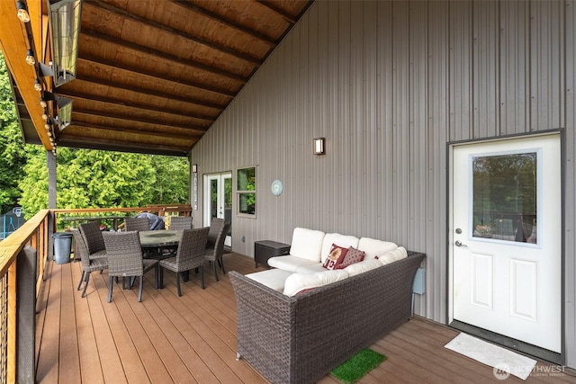 3148 Mountain View Rd, Ferndale, WA 98248 - deck featuring outdoor dining space and an outdoor living space