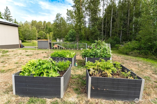 3148 Mountain View Rd, Ferndale, WA 98248 - view of yard with a garden and a storage shed