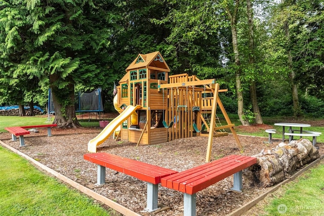 3148 Mountain View Rd, Ferndale, WA 98248 - view of playground with a trampoline