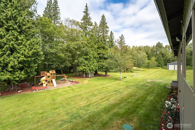 3148 Mountain View Rd, Ferndale, WA 98248 - view of grassy yard featuring a playground