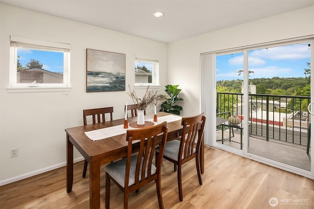 2101 N 55th St Unit 312, Seattle, WA 98103 - dining area featuring light wood finished floors and recessed lighting