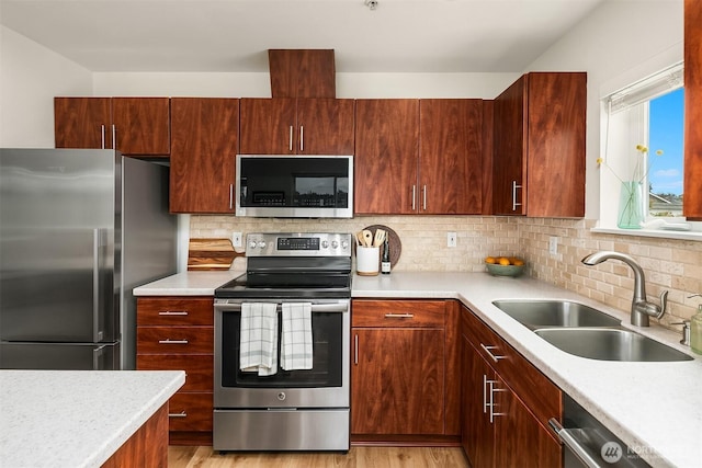 2101 N 55th St Unit 312, Seattle, WA 98103 - kitchen featuring appliances with stainless steel finishes, light countertops, and backsplash