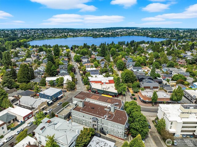 2101 N 55th St Unit 312, Seattle, WA 98103 - aerial view of residential area with a large body of water