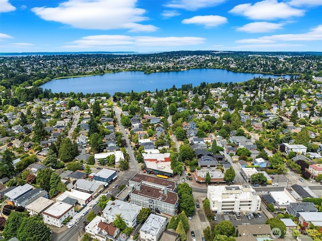 2101 N 55th St Unit 312, Seattle, WA 98103 - aerial view of residential area featuring a nearby body of water