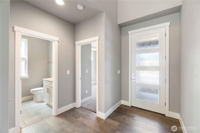 20837 156th St E, Bonney Lake, WA 98391 - entrance foyer featuring light wood-style floors and recessed lighting