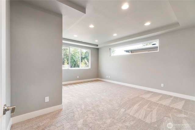 20837 156th St E, Bonney Lake, WA 98391 - empty room with carpet, recessed lighting, and a raised ceiling