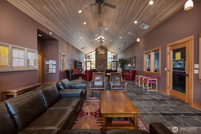 512 Darby Dr Unit 213, Bellingham, WA 98226 - community lobby with lofted ceiling, wooden ceiling, and recessed lighting