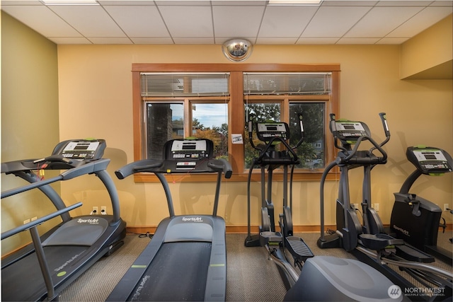 512 Darby Dr Unit 213, Bellingham, WA 98226 - exercise room with a drop ceiling