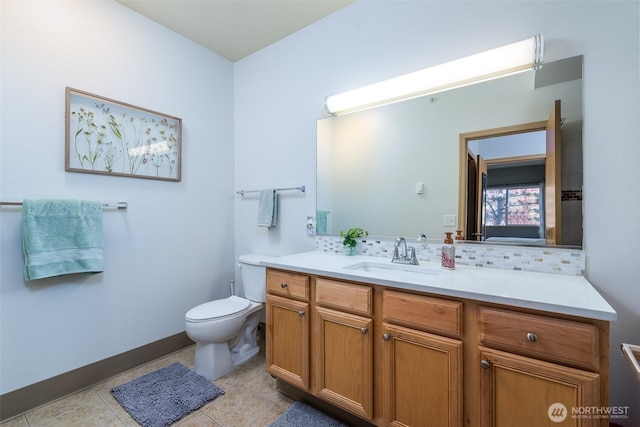 512 Darby Dr Unit 213, Bellingham, WA 98226 - bathroom featuring vanity, tile patterned floors, and backsplash