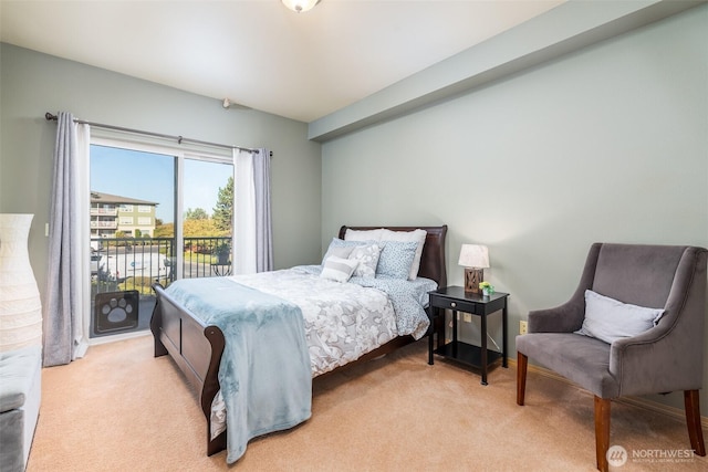 512 Darby Dr Unit 213, Bellingham, WA 98226 - bedroom with light carpet and access to outside