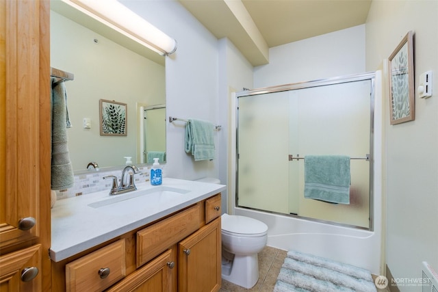 512 Darby Dr Unit 213, Bellingham, WA 98226 - bathroom featuring vanity, tile patterned floors, and enclosed tub / shower combo