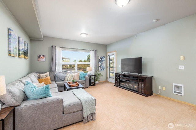 512 Darby Dr Unit 213, Bellingham, WA 98226 - living room with carpet and baseboards