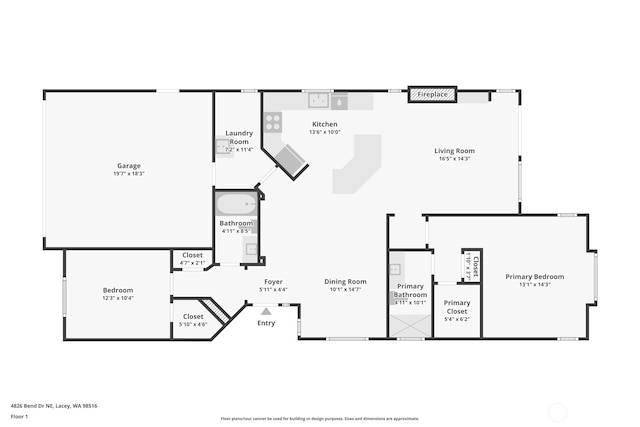 4826 Bend Dr NE, Lacey, WA 98516 - view of room layout