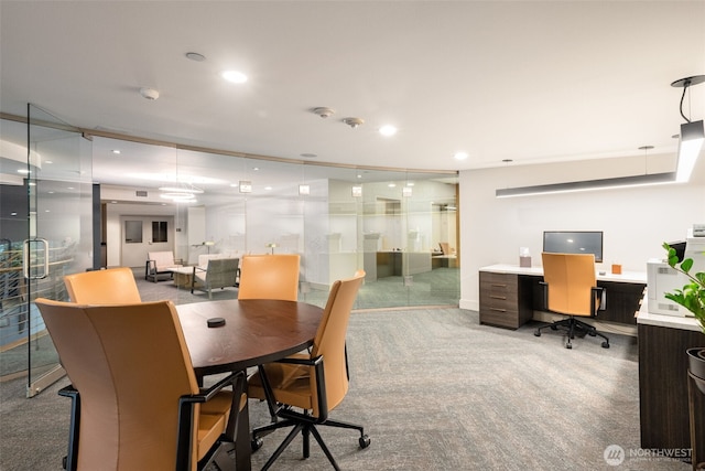 2033 2nd Ave Unit 1111, Seattle, WA 98121 - office with carpet flooring and recessed lighting