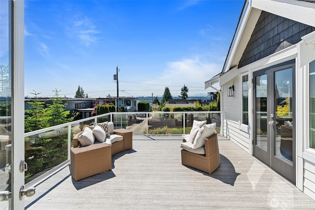1416 2nd St, Kirkland, WA 98033 - wooden deck with french doors
