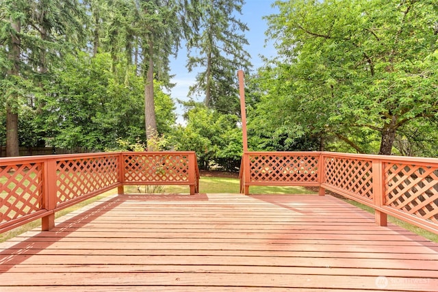 7523 13th Ave SE, Lacey, WA 98503 - deck featuring view of scattered trees