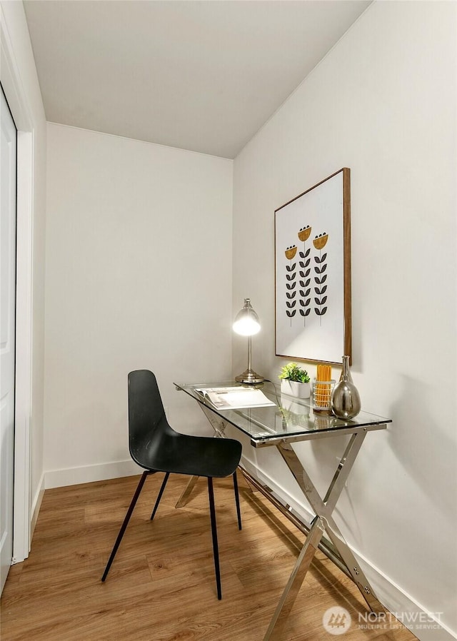 819 Virginia St Unit 1606, Seattle, WA 98101 - home office featuring light wood finished floors and baseboards