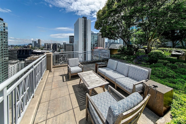 819 Virginia St Unit 1606, Seattle, WA 98101 - patio / terrace featuring an outdoor living space and a view of city