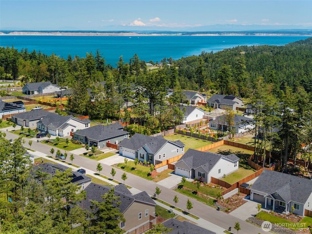 4490 Albatross St, Port Townsend, WA 98368 - aerial view of residential area with a nearby body of water
