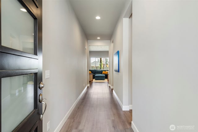 4490 Albatross St, Port Townsend, WA 98368 - hall with wood finished floors and recessed lighting
