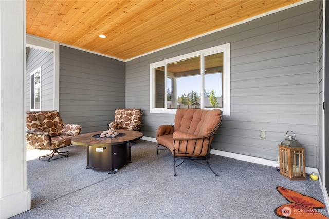 4490 Albatross St, Port Townsend, WA 98368 - view of patio / terrace with a fire pit
