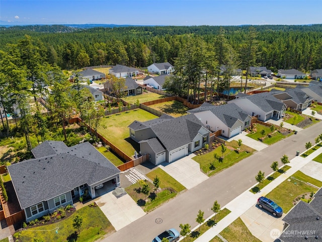 4490 Albatross St, Port Townsend, WA 98368 - aerial perspective of suburban area featuring a forest