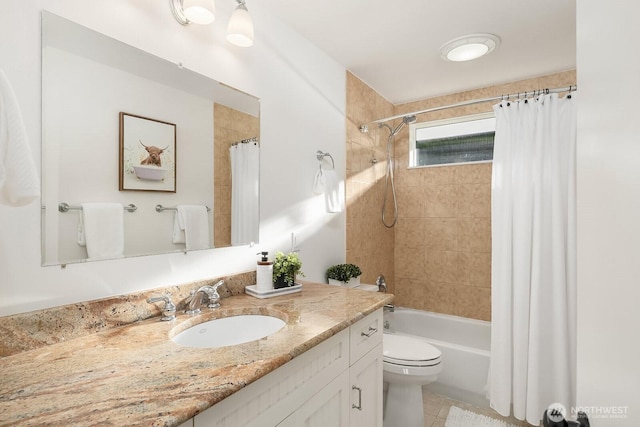 23350 SE 22nd St, Sammamish, WA 98075 - full bathroom featuring vanity, shower / bath combination with curtain, and tile patterned floors